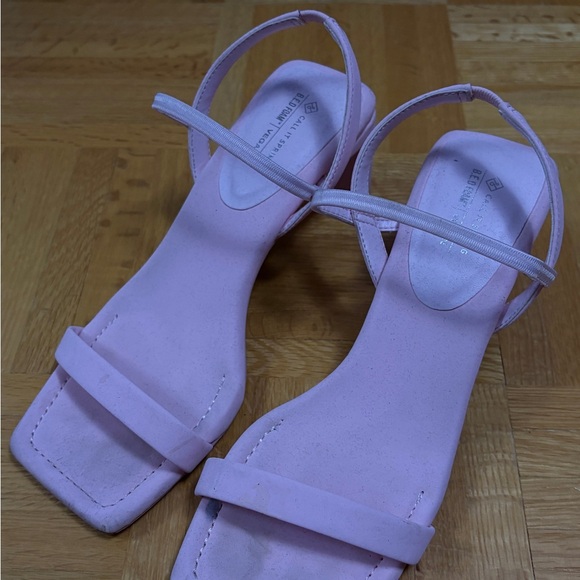 Call It Spring Blush Pink Block Heels - Picture 3 of 3